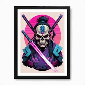 Samurai Skull Art Print