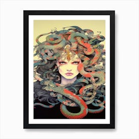 Medusa Art Nouveau Art Print