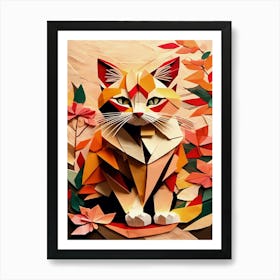 Origami Cat 2 Art Print