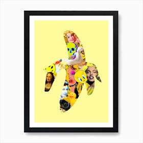 Graffiti Banana Yellow 1 Art Print