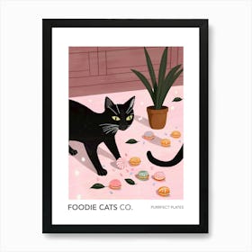 Foodie Cats Co Cat And Macarons 3 Art Print