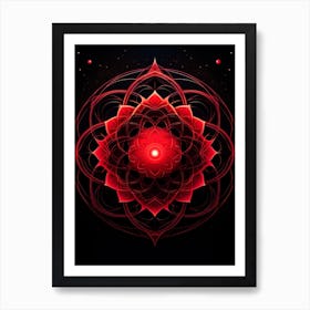 Celestial Abstract Geometric Illustration 9 Art Print