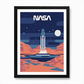 Nasa Rocket Launch Art Print