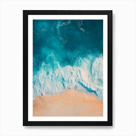 Aerial View Of Ocean Waves Art Print