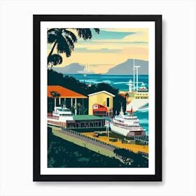 Port Of Durban South Africa Vintage Poster harbour Art Print