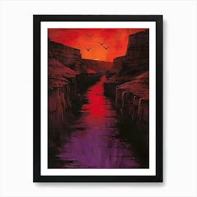 Sunset Over The River 7 Art Print