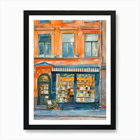 Helsinki Book Nook Bookshop 3 Art Print