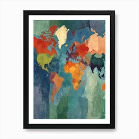 World Map 14 Art Print