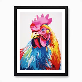 Andy Warhol Style Bird Rooster 1 Art Print