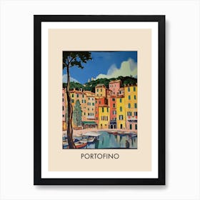 Portofino Italy 10 Vintage Travel Poster Art Print