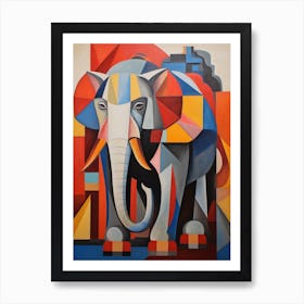Elephant Abstract Pop Art 7 Art Print