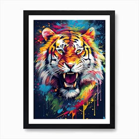 Tiger Art In Contemporary Art Style 3 Art Print