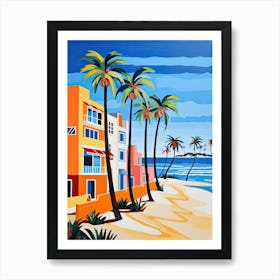 Huntington Beach, California, Matisse And Rousseau Style 4 Art Print