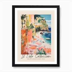 Atrany, Amalfi Coast   Italy Il Lido Collection Beach Club Poster 4 Art Print