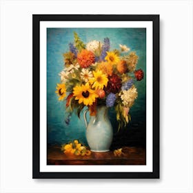 Van Gogh Inspired Sunflowers 02 Art Print