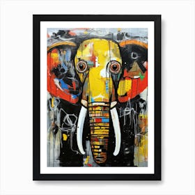 Elephant Tango: Neo-Expressionist Art Print