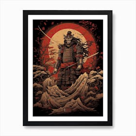 Samurai Katchu Shi Illustration 1 Art Print