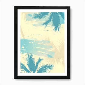 Palm Trees Background Vector Affiche