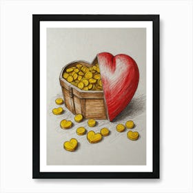 Heart Of Gold 13 Art Print