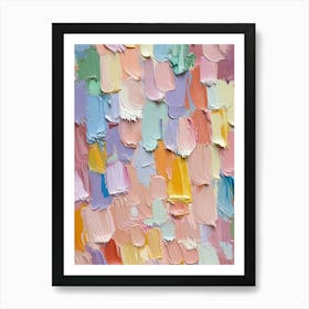 Pastels Impasto Paint Brush Strokes 6 Art Print