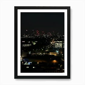 London Skyline At Night Art Print