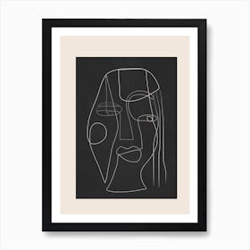 Minimalist Face Art 3 Art Print