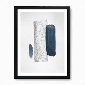 Minimal Abstract Aquarelle And Charcoal Art Print