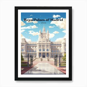 Royal Palace of Madrid Spain Spanish Royal Modern Travel Art Art Print