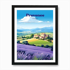 Provence France Lavender Modern Travel Art Art Print