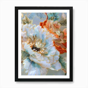 Chinese Silk Flowers 1 Art Print