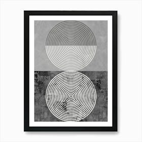 Geometric textures D Art Print