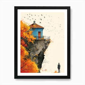 House On The Cliff Art Print