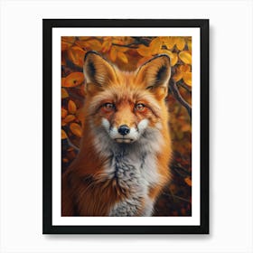 Fox In Autumn Art Print