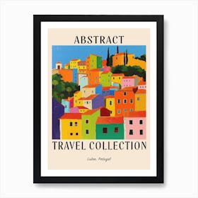 Abstract Travel Collection Poster Lisbon Portugal 2 Art Print