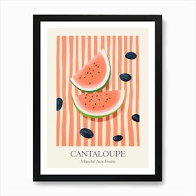 Marche Aux Fruits Cantaloupe Fruit Summer Illustration 4 Poster