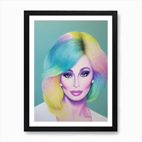 Cher Colourful Illustration Art Print