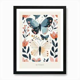 Colourful Insect Illustration Butterfly 20 Poster Art Print