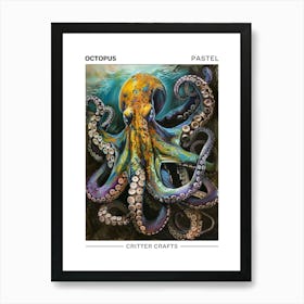 Octopus Pastel Watercolour 4 Poster Art Print