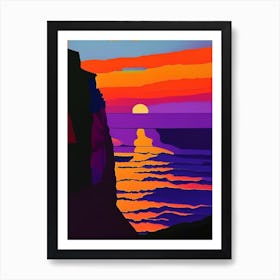 Cliff Edge Sunset Art Print