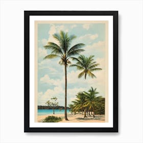 Coral Beach Australia Vintage Art Print