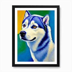 Siberian Husky Fauvist Style Dog Art Print