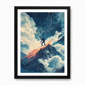 Lightning In The Sky Art Print