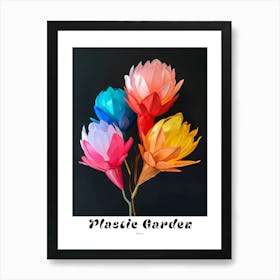 Bright Inflatable Flowers Poster Protea 2 Art Print