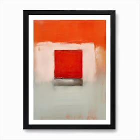 Red Door Abstract Painting 2 Art Print