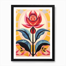 Flower Motif Painting Rose 2 Poster