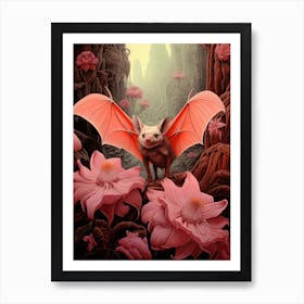 Malagasy Mouse Eared Bat Painting 4 Art Print