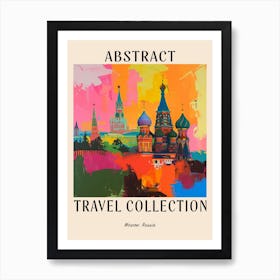 Abstract Travel Collection Poster Moscow Russia 2 Art Print