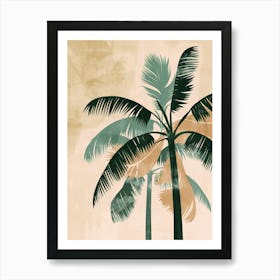 Palm Tree Minimal Japandi Illustration 1 Art Print