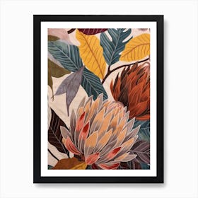 Fall Botanicals Protea 1 Art Print