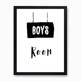 Boys Room Bw Art Print